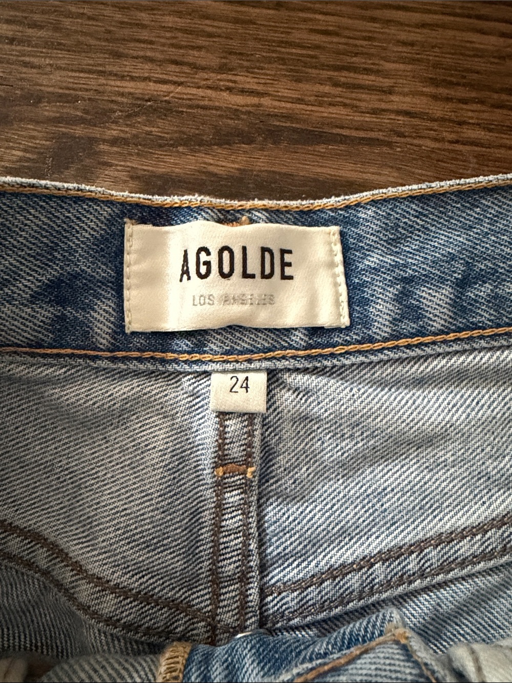 Agolde Parker Vintage Cutoff Denim Shorts in color Swapmeet - Picture 2 of 6
